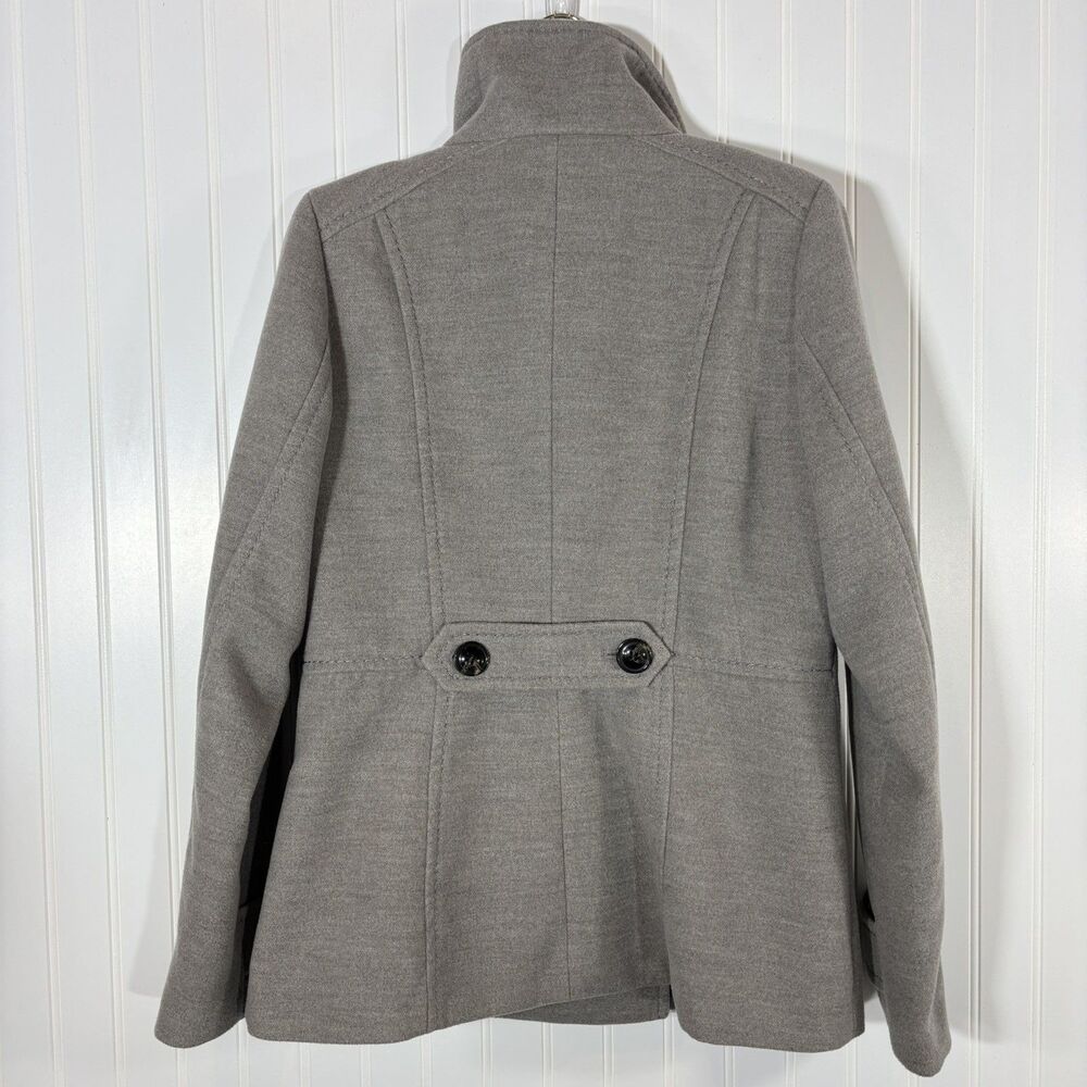 H&M Womens Gray Double Breasted Peacoat Jacket Sz 8 Classic Tailored Fit Capsule - Picture 3 of 14